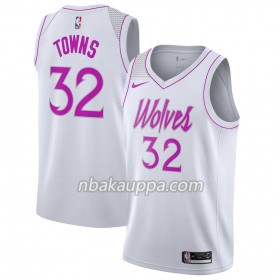 Minnesota Timberwolves Karl-Anthony Towns 32 2018-19 Nike Valkoinen Pelipaidat Swingman - Miesten